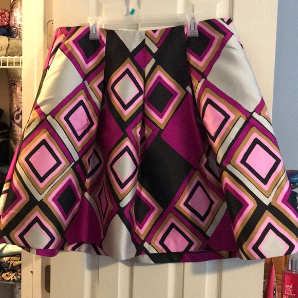 Lane Bryant Dresses & Skirts - Geometric Pink and Black Women's Skirt